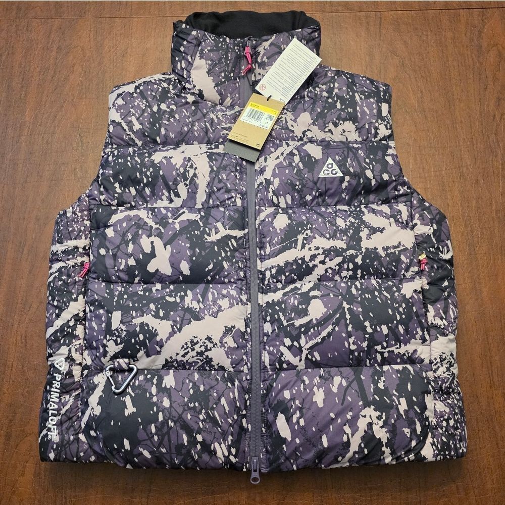 Nike ACG Lunar Lake Therma-FIT ADV Puffer Vest Raisin Purple Black FV7331-573 S